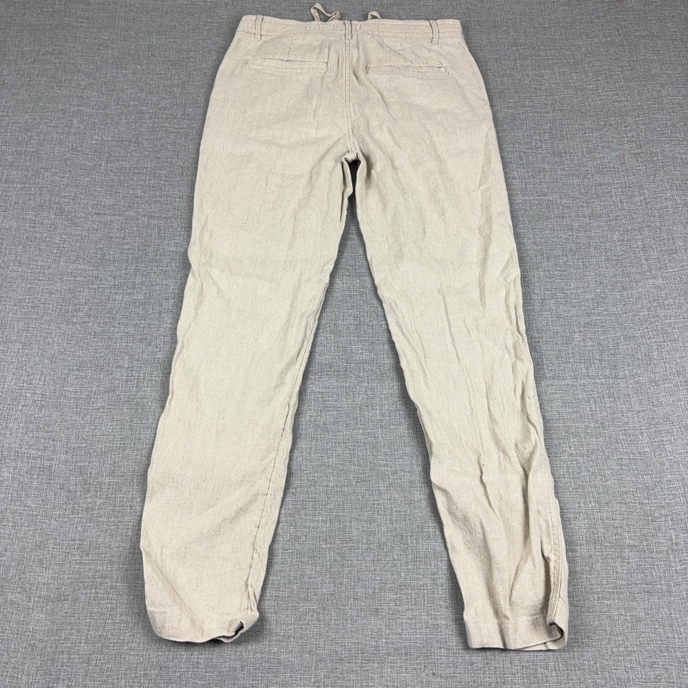 Porter & Ash Pants Mens 30x30 Beige Linen Blend Chino Drawstring Relaxed Summer